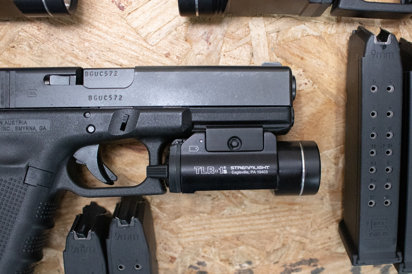 GLOCK 17 Gen4 9mm Police Trade-In Pistols with Night Sights and TLR-1 Light (Very Good Condition)